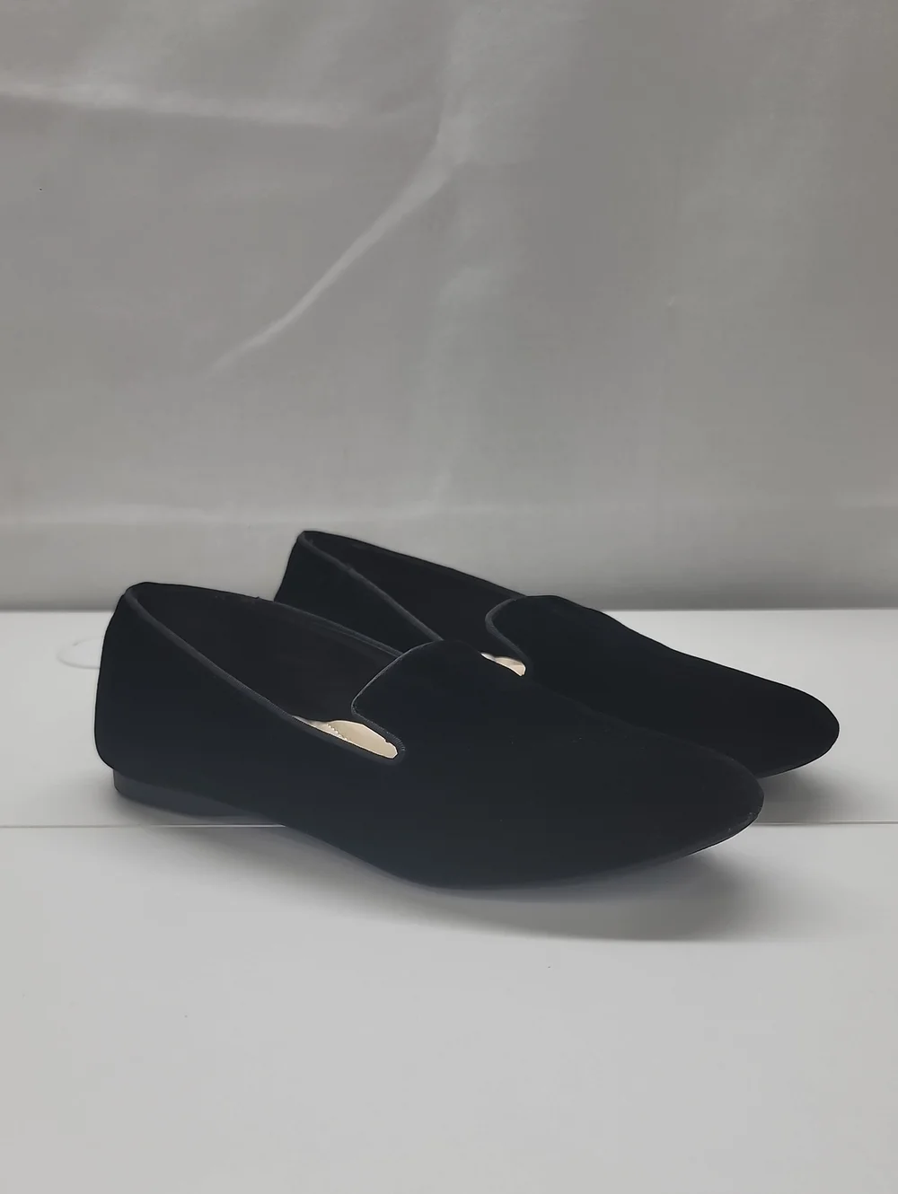 Birdies The Starling Black Velvet Slip-On Loafers Size 6.5